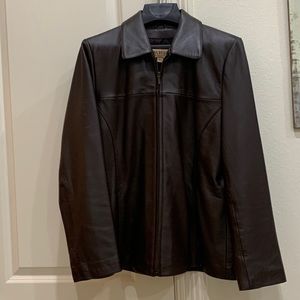 Wilson Leather Womens Large Brown Leather Jacket